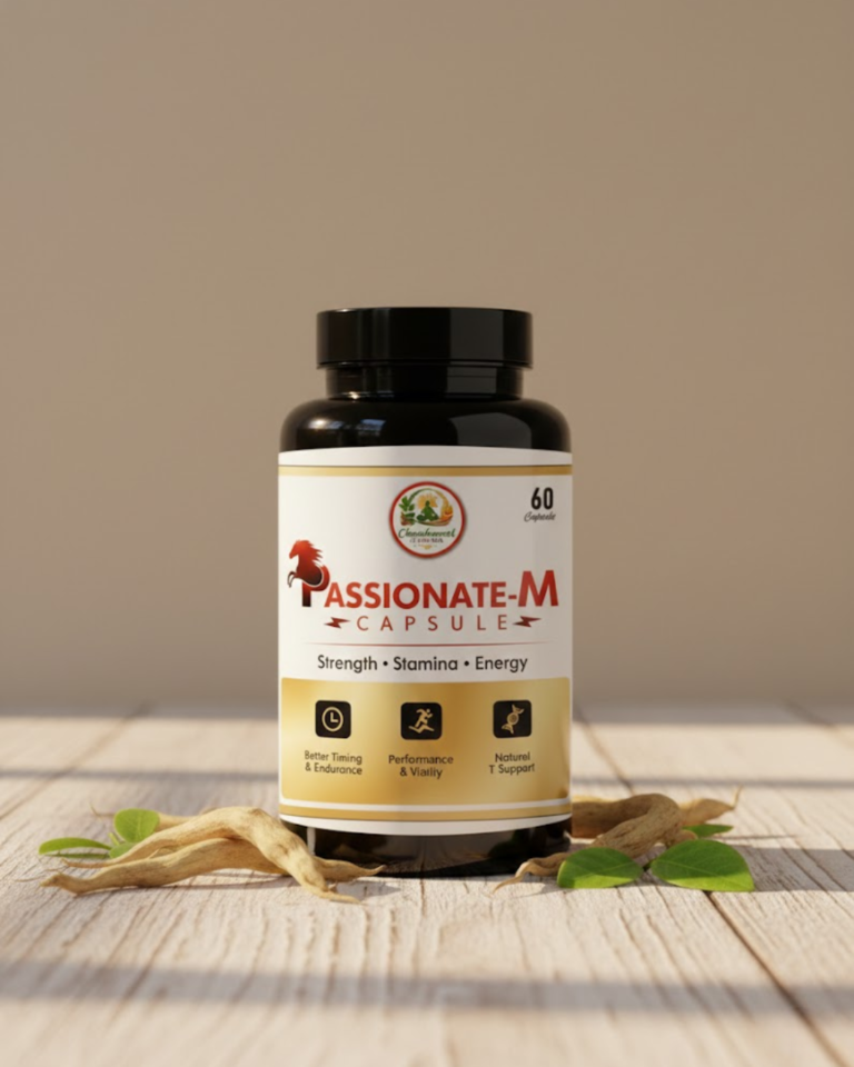Chandramol Ayurveda Passionate-M Capsules | For Strength, Stamina & Energy | Natural T-Support (60 Capsules)